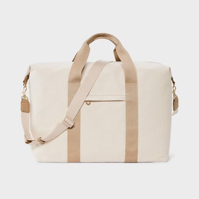 Foundational Weekender Bag - Universal Thread Taupe: Cotton Shell, Zip