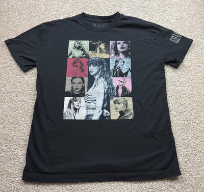 Taylor Swift Shirt Adult Small Black The Eras Tour Concert T Shirt Short Sleeve