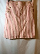 Talbots Pink Striped Stretch A-Line Skirt Size 4 Petites