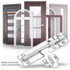 1Pc 6inch Stainless Steel Security Home Door Bolt Padlock Sliding Barrel Bol-Use
