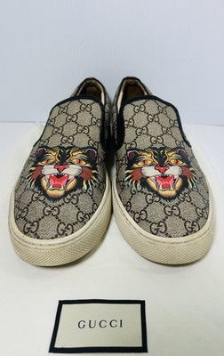 Gucci GG Canvas Angry Cat Men's Sneakers 473755  Size 12.5 GG