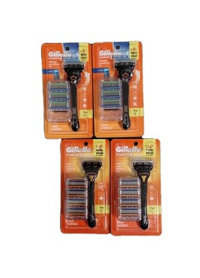4 Gillette Fusion5 & Fusion5 Proglide Razor Handles + 18 Razor Refill Cartridges