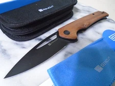 Sencut Mims Ball Bearing Pivot Pocket Knife Guibourtia Wood 9Cr18MoV S21013-4