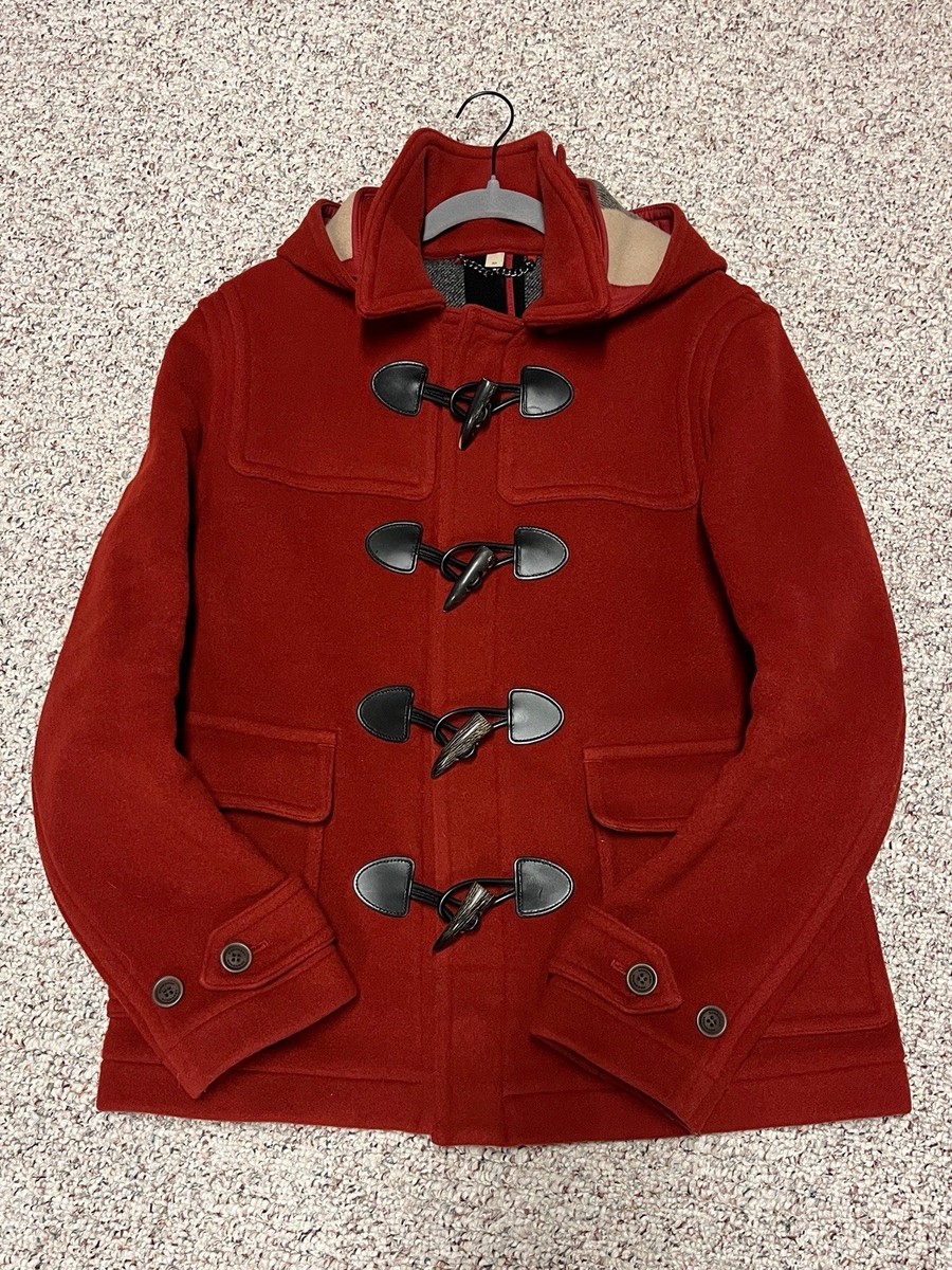 BURBERRY BRIT ダッフルコート レッド 42 Mens Burberry Brit Burwood Wool Duffle Coat RED Sz L Designer