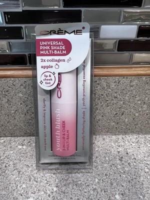 New Crème Universal Pink Shade Multi-Balm 2X Collagen Apple lip & cheek tint