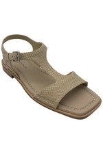Donald Pliner Women's Dria Slingback Snake Print Leather Sandal Sand