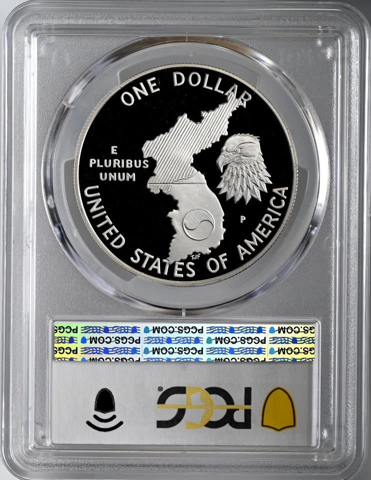 1991-P  $1 KOREA PROOF SILVER DOLLAR COMMEMORATIVE PCGS PR70 DCAM #49031883 - Image 4 of 4