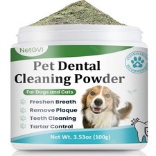 Dog Teeth Cleaning Powder with Probiotics, Dental 100G-A39, green