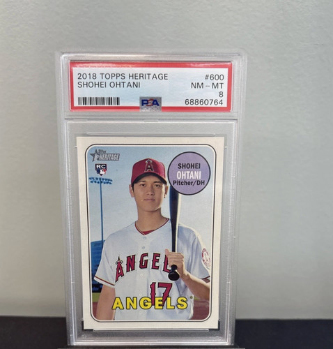 Shohei Ohtani topps heritage PSA 8 Rookie Card Rc Chase Pack!