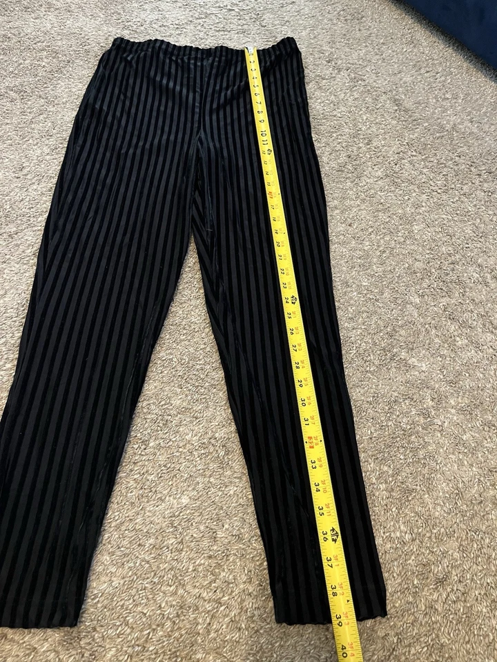 Express Tricot Black Velour Velvet Stretch Legging Pants Women Sz LARGE VTG USA - Image 2 of 4