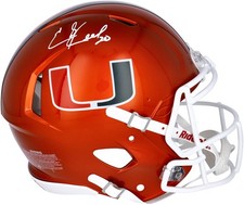 Ed Reed Miami Hurricanes Signed Riddell Flash Alternate Speed Authentic Helmet