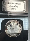 AMERICAN HISTORY SILVER BULLION APOLLO MOON LANDINGS 1/2oz 0.999 Silver