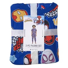 Character Boys 2-Piece Short Sleeve Top Jogger Pajama Set Spidey, 10