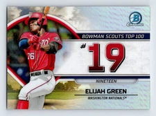2023 Bowman Elijah Green #BTP-19  Baseball  Washington Nationals