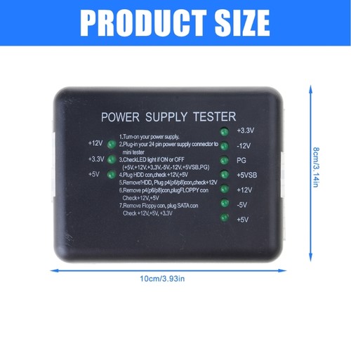 PC Komputer HDD Tester zasilania LED Wskazanie 20 24Pin Narzędzie diagnostyczne - Zdjęcie 8 z 8