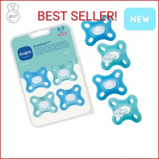 MAM Comfort Baby Pacifier 0-3 Months, Specially for Smaller Newborn Mouths, Ligh