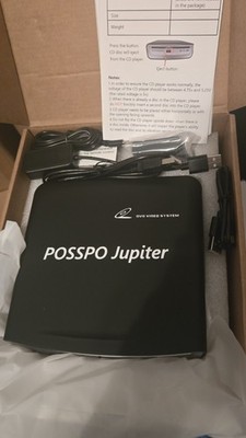 POSSPPO Jupiter CD Player Portable USB 2.0 Black for Car CD Music Playback