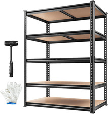 2020LBS Storage Shelves 5 Tier Garage Shelving Heavy Duty, Adjustable Metal Shel