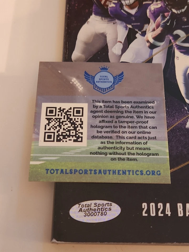 Derrick Henry Baltimore Ravens Autographed Program With Certification - Image 2 of 2