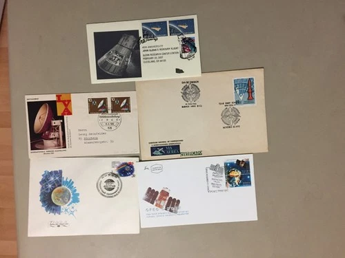 Five SPACE fdc:Russia,Israel,Germany,US