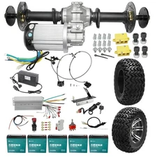 DIY Go kart 60V 2500W Differential Electric Motor Rear Axle Wheel Battery Kit