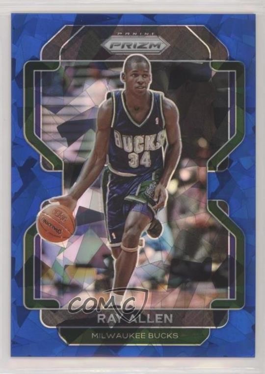 2021-22 Panini Prizm Blue Ice Prizm 13/125 Ray Allen #251 HOF 04dh