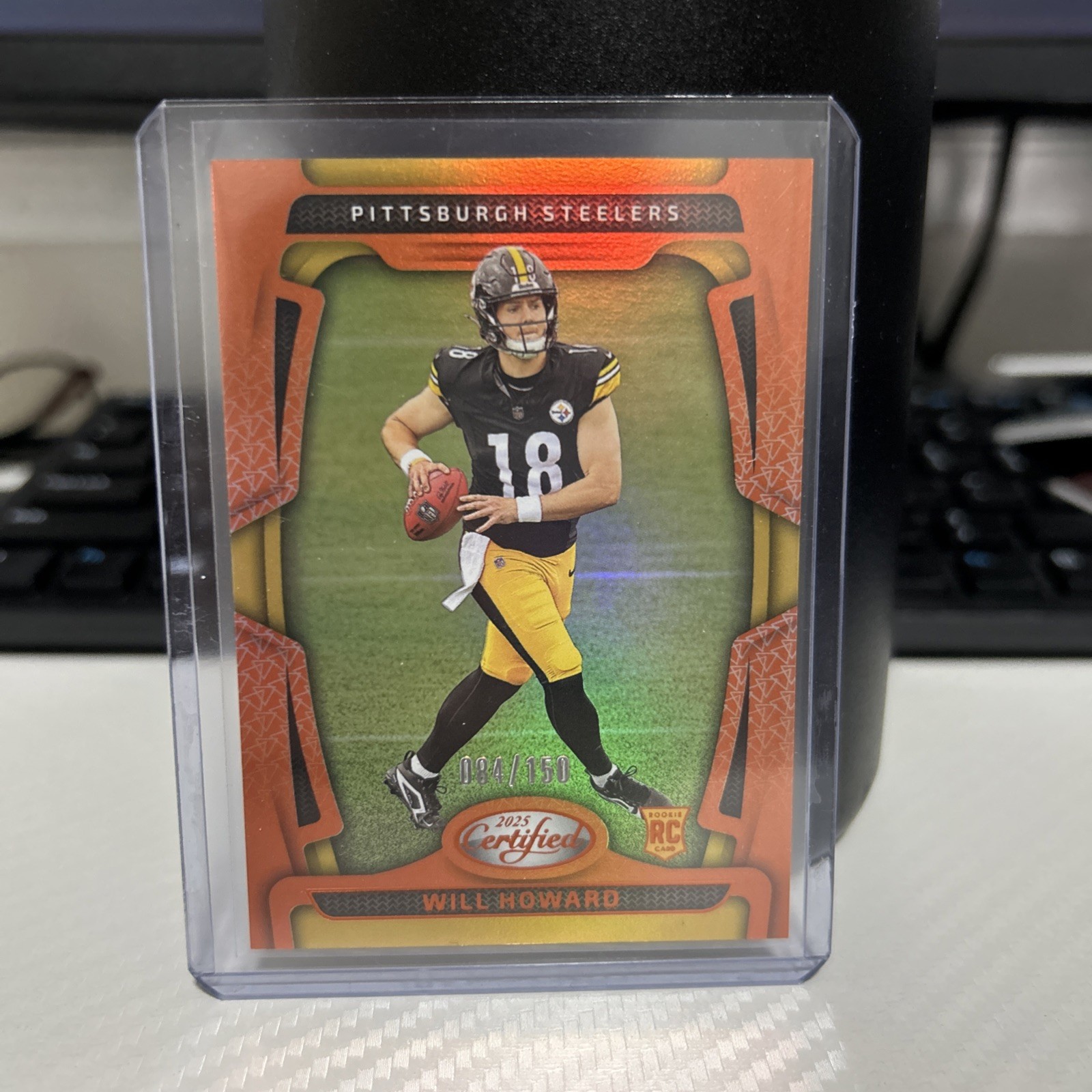 2025 Panini Certified - Rookies Will Howard #104 Mirror Orange /150 (RC)