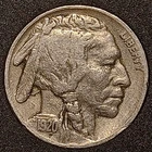 1920 Buffalo Nickel - Extra Fine- 5C - Reverse Lamination - Full Date