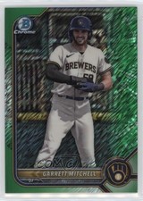 2022 Bowman Chrome Prospects Green Shimmer Refractor 42/99 Garrett Mitchell 0l1