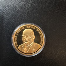 US Mint Americas Greatest Presidents 14K gold plated Herbert C Hoover proof coin