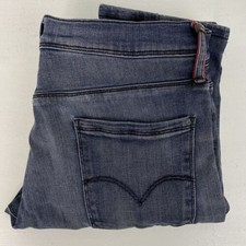LEVI'S Mens Redloop 3582 Straight Stretchy Jeans Size 30 Worn Hemmed JJE3LV2