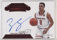 2018-19 Panini Flawless Collegiate Ruby 16/20 Zhaire Smith #BSS-ZS Auto 6fs