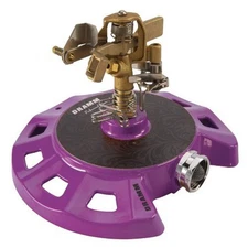 15087 Circular Base Impulse Sprinkler with a Heavy-Duty Metal Base, Berry
