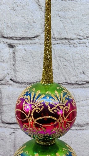 Christopher Radko Fascination Acabado Árbol Topper 16 pulgadas 20 Aniversario - Imagen 2 de 12