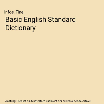 Basic English Standard Dictionary, Infos, Fine