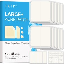 TKTK Large Pimple Patches, 60 mm XL Acne Big 1 Count Pack of 62 