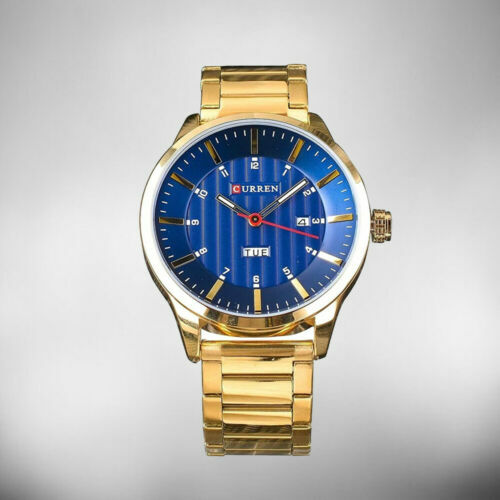 Orologi Uomo Orologio Da Polso Curren 8359 Uomo Analogico Quarzo Luxury Blu Oro Lac Errori Prezzo Oggi