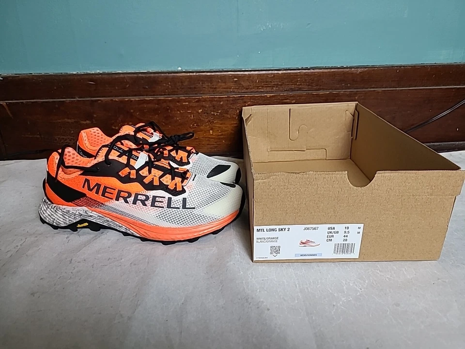 Merrell Mtl Long Sky 2 Trail-Running Shoes Men's Size - 10 Black/Orange/White - Image 2 of 4