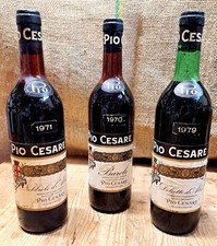 Vino Pio Cesare – 1970 Barolo - 1971 Nebbiolo d’ Alba, 1979 Dolcetto d’Alba