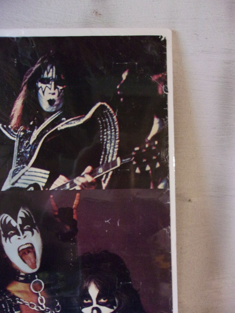 Vintage 1977 KISS Collage Full Size Poster Aucoin USED Condition