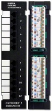 Pan Pacific 110-PP5E-128-89 Vertical Patch Panel, 12 Ports, Cat5e, RJ45, 1U