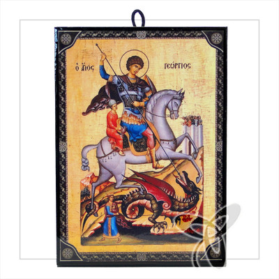 1005 Ikone Hl. Georg icon aus Griechenland икона Георгий Победоносе