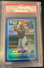 2006 Bowman Chrome Justin Upton Auto # 5/150 psa 9