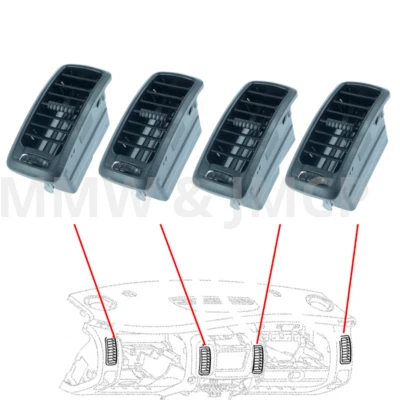 RENAULT TRAFIC 2 OPEL VIVARO 2001-2014 Grille Ventilation Tableau de Bord x 4 - Photo 1/4