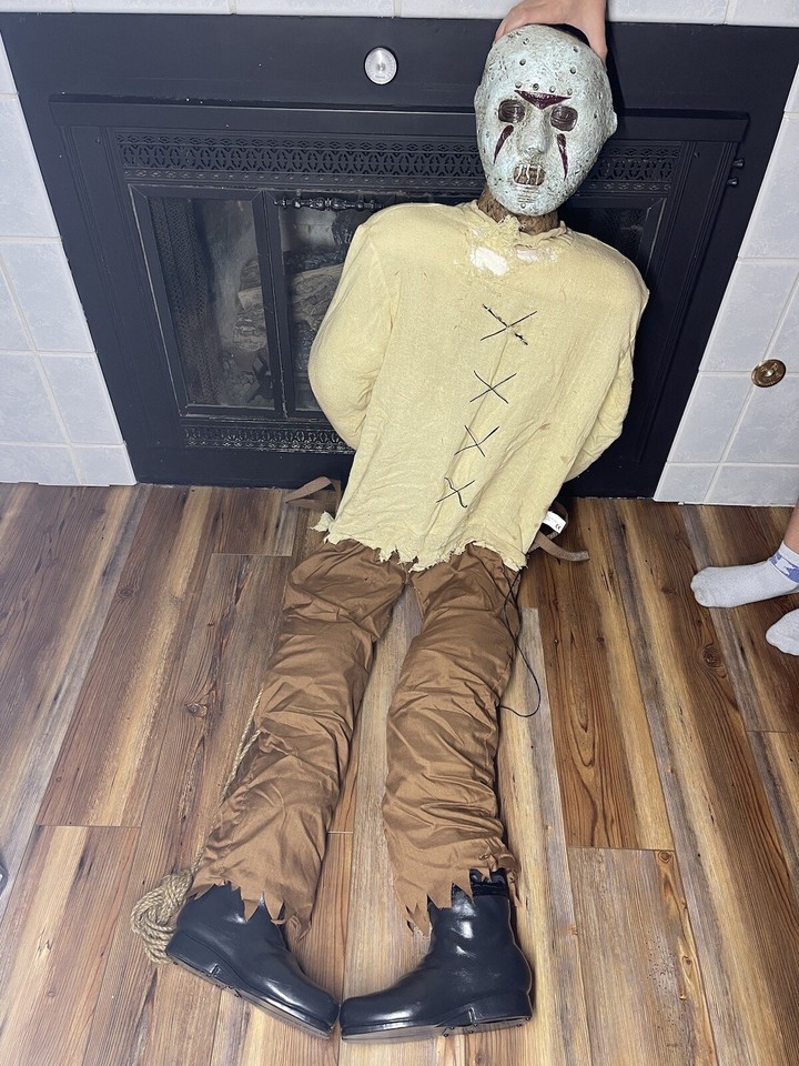 Spirit Halloween Strapped Serial Killer With Box Animatronic Prop ...