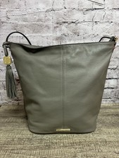 Vince Camuto Women’s Large Shoulder Handbag Gray Tassel 12x13.5 Leather