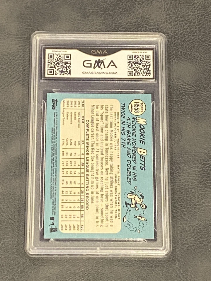 🔥2014 Topps Heritage Mookie Betts Rookie RC #H558 GMA 10 GEM MINT - Image 2 of 2