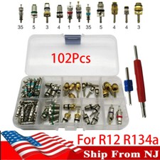 102pcs Car R12  R134a A/C Air Conditioner Schrader Valve Core Remover Tool Kit