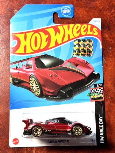 2024 Hot Wheels Red PAGANI ZONDA R HW Race Day 3/10 Factory Sealed Set ...