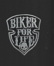 NEW 2 1/2 x 3" Biker For Life IRON ON PATCH FREE SHIPPING